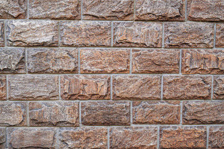 Brown brick blocks and brickwork.の写真素材