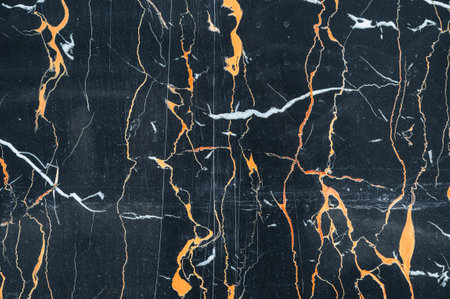 The blue-golden texture of natural marble.の写真素材