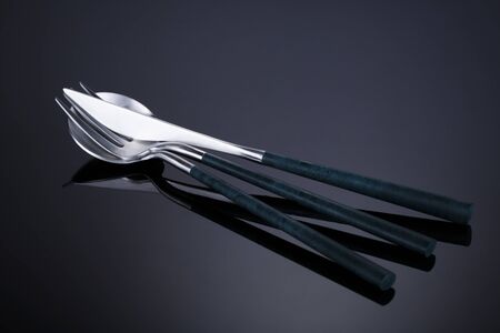 Cutlery Set, fork, knife, spoonの写真素材