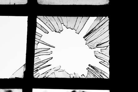 Broken windowの写真素材