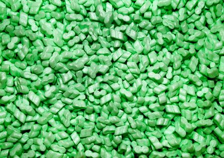 green granulates of packing texture 