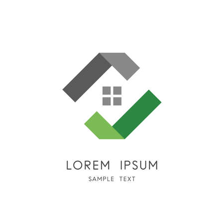 Home with check markのイラスト素材