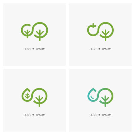 Nature symbol setのイラスト素材