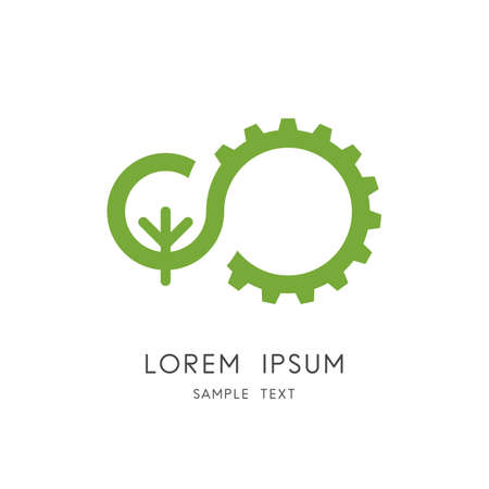 Nature and industry symbolのイラスト素材