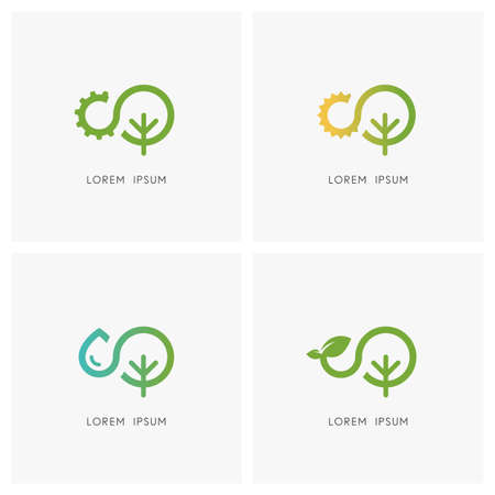 Nature symbol setのイラスト素材