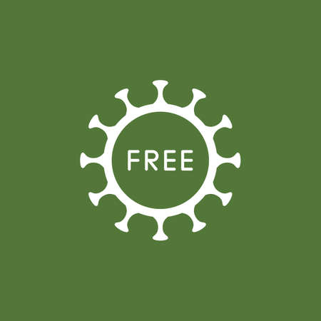 Coronavirus free stampのイラスト素材