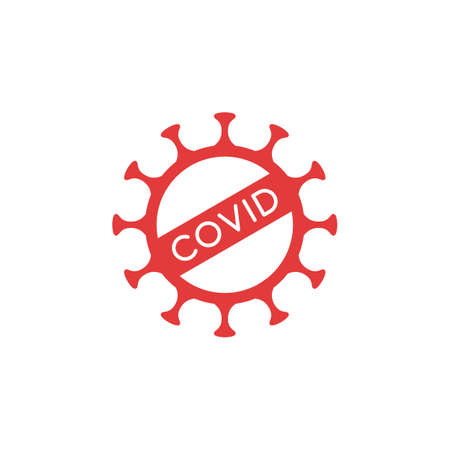 Covid-19 outline - coronavirus warning signのイラスト素材