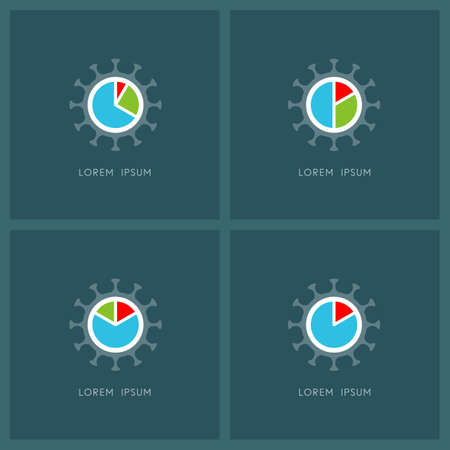 Covid-19 statistics symbol setのイラスト素材