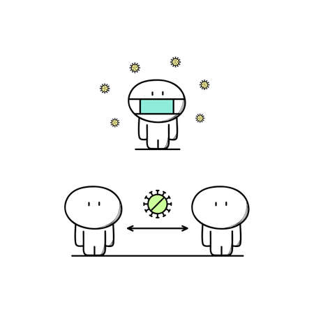 Covid-19 vector illustrationのイラスト素材