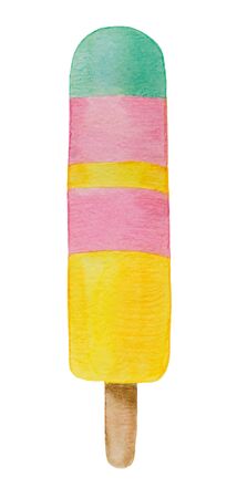 watercolor ice cream, sweet, color, fruit, children's illustration, sketchの写真素材
