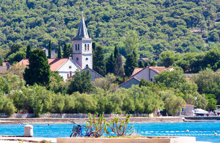 Zlarin, a small island near Sibenik, Croatia, known for its greenery, lovely old village and crystal clear watersのeditorial素材