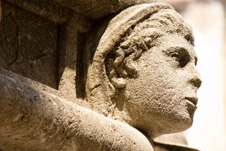 Stone portraits on external frieze on St Jakov's cathedral in Sibenik made by Juraj Dalmatinac in...
