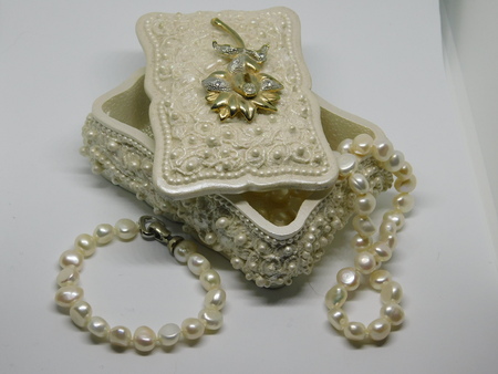 Vintage jewelry boxの写真素材