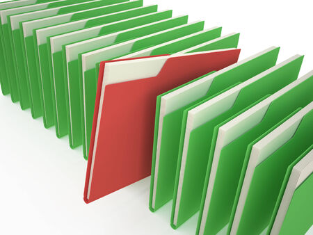 folder with documents on white backgroundの写真素材