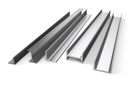 rolled metal stock isolated on white backgroundの写真素材