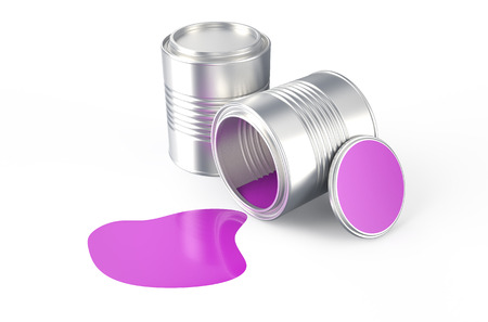 spilled  purple paint isolated on  white backgroundの写真素材