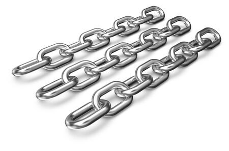 chains isolated on white backgroundの写真素材