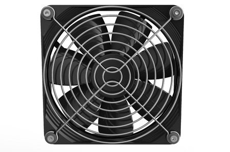 computer cooler  isolated on white backgroundの写真素材