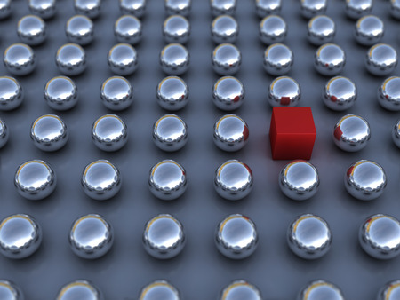 leader concept,  one among manyの写真素材