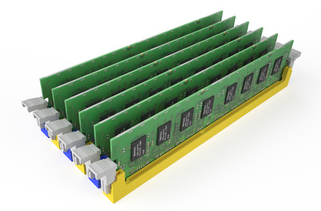 DDR3 memory modules  isolated on white background