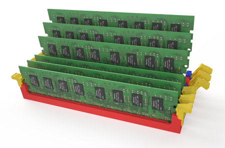 DDR3 memory modules  isolated on white background