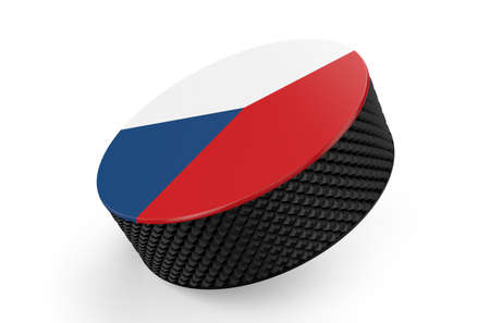 Hockey Championships in the Czech Republic, concept isolated on white backgroundの写真素材