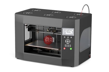 3d printer  isolated on white background