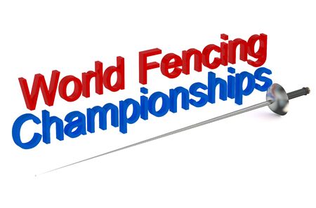 World Fencing Championships concept  isolated on white background