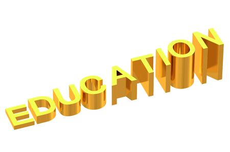 Education word isolated on white backgroundの写真素材