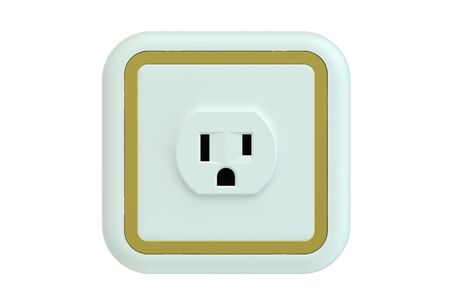 Electrical outlet isolated on white backgroundの写真素材