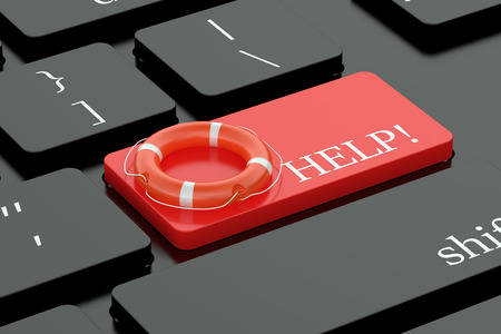 Help concept on keyboard buttonの写真素材