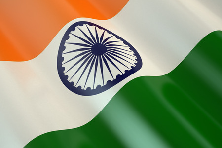 Flag of India in the wind