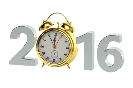 New Year 2016 concept isolated on white background