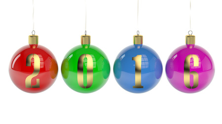 Happy New Year 2016 concept isolated on white background