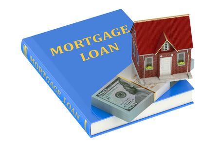 Mortgage Loan  concept isolated on white backgroundの写真素材