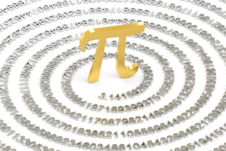 3.14 pi conceptの写真素材