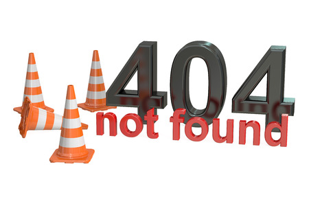 404 not found concept isolated on white background