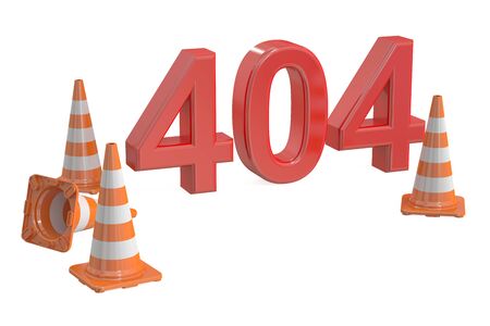 404 concept isolated on white background
