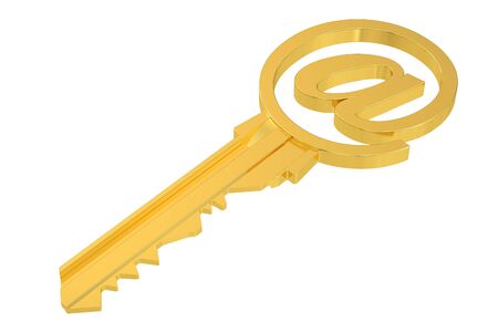 Key to the Internet concept, 3D renderingの写真素材