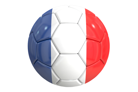 soccer ball with flag of France, 3D renderingの写真素材