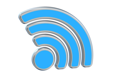 wifi sign isolated on white background
