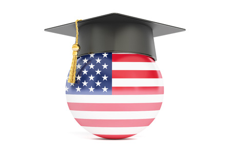 education in USA concept, 3D renderingの写真素材