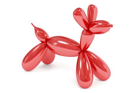 toy dog puppy balloon, 3D renderingの写真素材