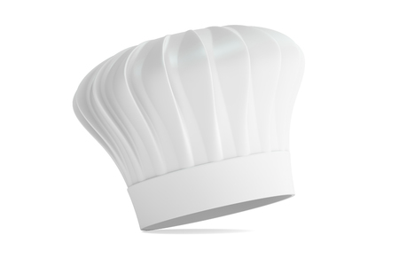 Chefs Hat, 3D rendering isolated on white backgroundの写真素材