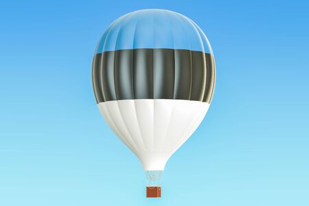 Hot air balloon with Estonia flag, 3D renderingの写真素材