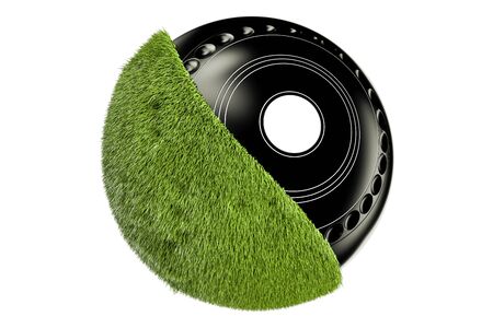 Grassy Lawn Bowl concept, 3D renderingの写真素材