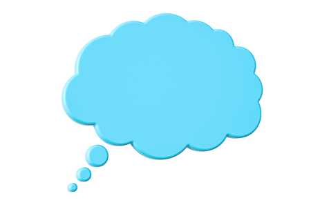 Speech bubble thought, 3D renderingの写真素材