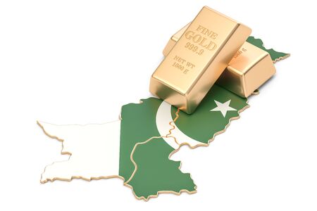 Foreign-exchange reserves of Pakistan concept, 3D rendering isolated on white backgroundの写真素材