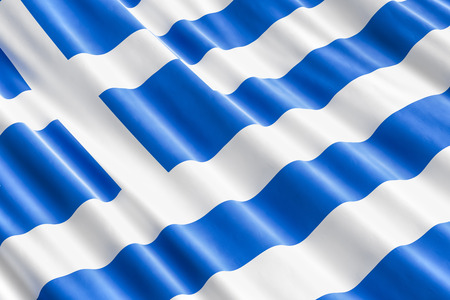 Greek flag background, 3D renderingの写真素材