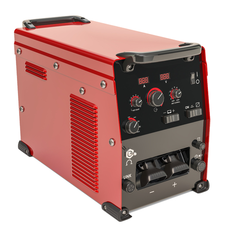 Multi-process welder, 3D rendering isolated on white backgroundの写真素材